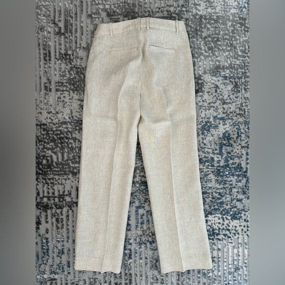 Banana Republic Palma straight-leg linen pants | Natural/Beige | Size 2 - Picture 2 of 13